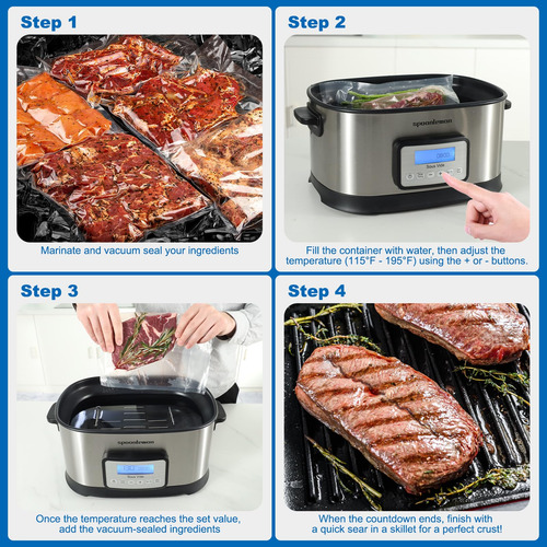 Olla Sous Vide 6 L Precisión, Temperatura Y Temporizador