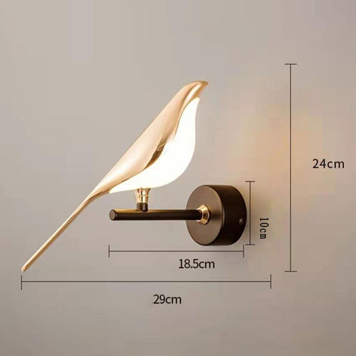 Jja Aplique De Pared Con Forma De Pájaro Una Luz Cálida De