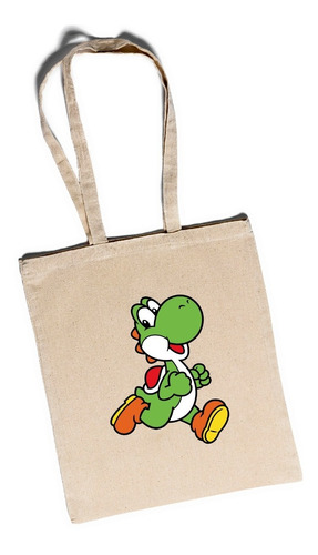 Bolso Yoshi Run Mario Ecologica Tote Bag Regalo Gme44