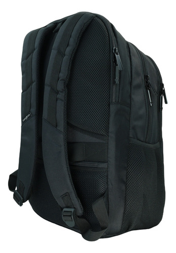 Mochila Samsonite Bollin Ejecutiva Negra Grande 43l Para Laptop 15.6 Urbana Premium Con Stackit Y Bolsillos Laterales Viajes Oficina Negro Liso