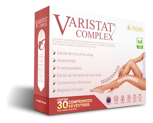 Varistat Complex Varizes Circulação C/30 Cpr Idn Labs Sabor Sem Sabor