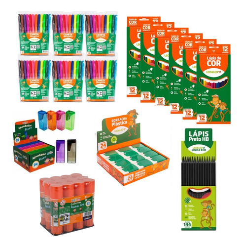 Kit Material Escolar Atacado Revenda Barato Leoeleo