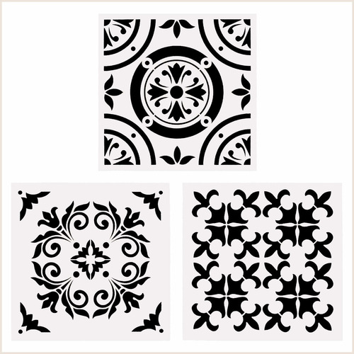 3 Plantilla Reutilizabl Para Pintar Mandala 12.0 X In