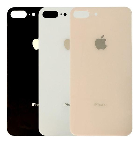 Vidrio Trasero Para iPhone 8 Plus Gold Sin Logo