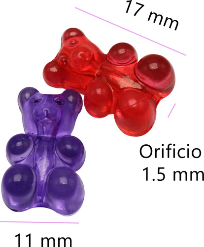 Cuenta Separador Acrílico 100g Pulseras Bisutería Collares Panditas 100 Pzs 1.7 Cm 1.1 Cm