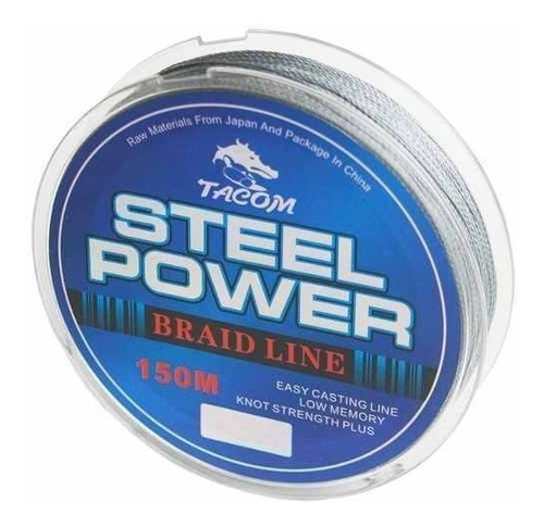 Linha Pesca Multifilamento Cinza Steel Power Tacom 150m