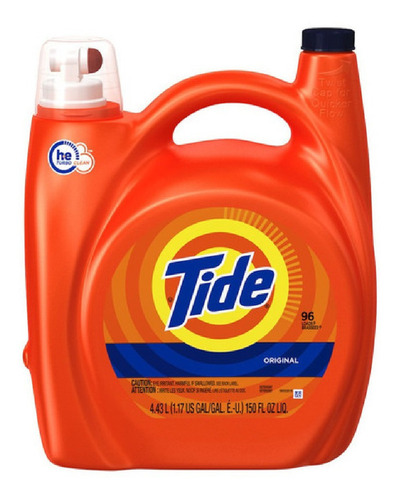 Tide Orange Detergente He Original 96ld 4.43l Caja 4 Uds