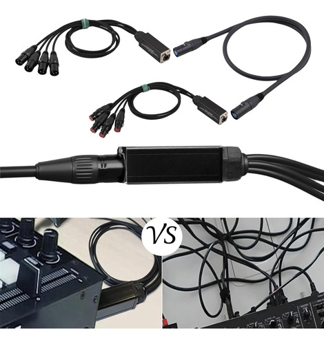 Snake De Audio De 4 Canales, Extensor Xlr De 3 Pines, Dmx512