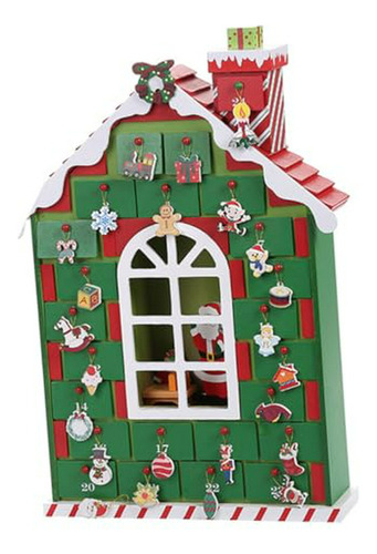 Caja Adornos Navideños Calendario De Adviento Navideño Cabin