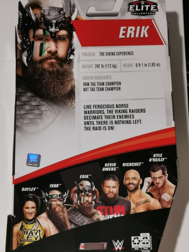 Figura Wwe Muñeco Luchador Erik Viking Raider Elite Serie 80