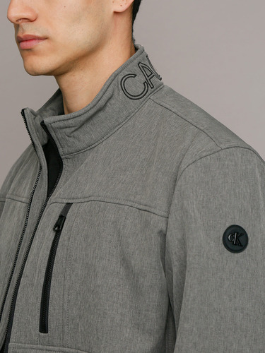 Chaqueta Ck Soft Shell Gris Calvin Klein