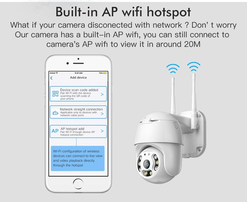 Imagen 3 de 10 de Cámara De Seguridad Inalámbrica 1080p Hd Wifi Al Aire Libre