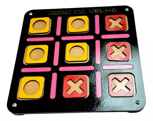 Jogo da Velha MDF Recreativos Melhores Brinquedos Educativos Para as  Crianças e colchonetes. Conheça a PlayHobbies