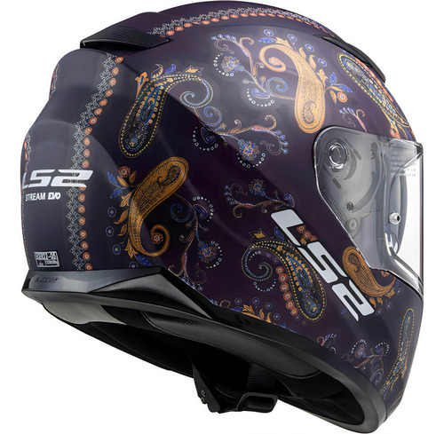 Casco Ls2 Ff320 Stream Pasly, color violeta mate