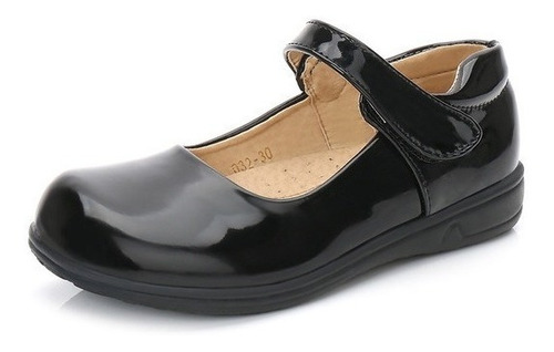 Zapato Escolar Niña Piel Negro Comodo Antiderrapante