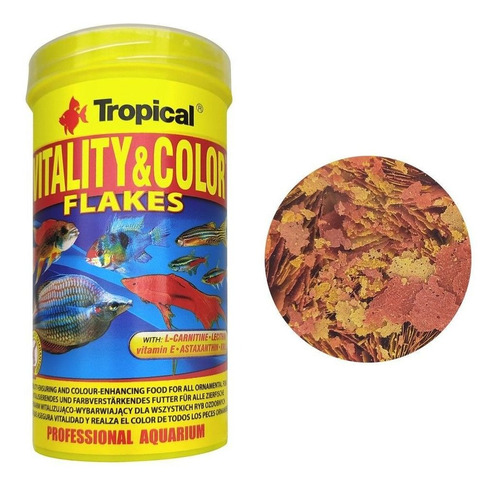 Ração Para Peixe Vitality&color Tropical 50g 250ml