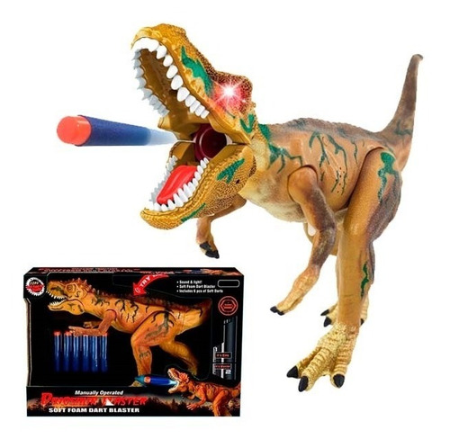 Dinomight T-rex Marrón Dinosaur Blaster- Luz Y Sonido-wabro 
