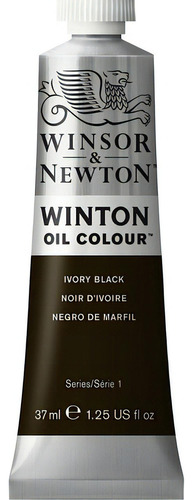 Pintura Oleo Winsor & Newton Winton 37ml Colores A Escoger Color Ivory Black - Negro Marfil