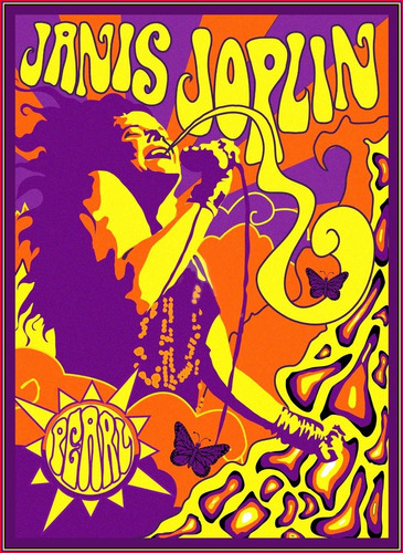 Cuadros De 50x70 Janis Joplin.  Con Bastidor De Madera.