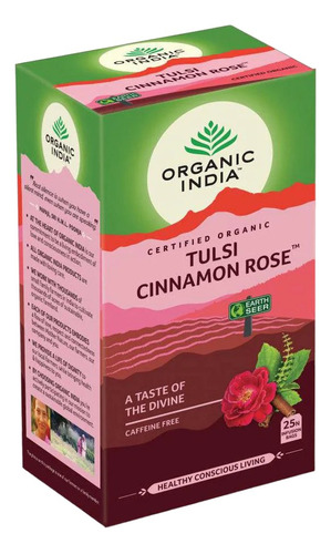 Tulsi Organico Canela Rosa Organic India 25 Bolsitas