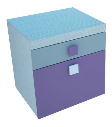 Mesa De Luz 2 Cajones Nature Infantil Mesita Melamina