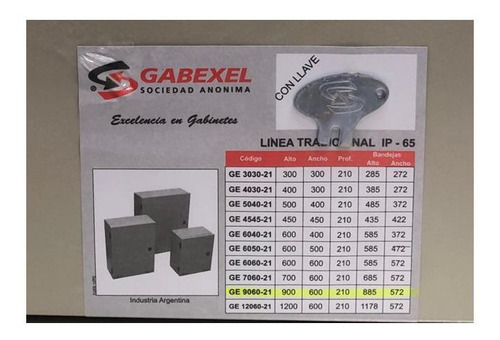 Gabinete Metalico Estanco Ip65 Tradicional900x600x210mm