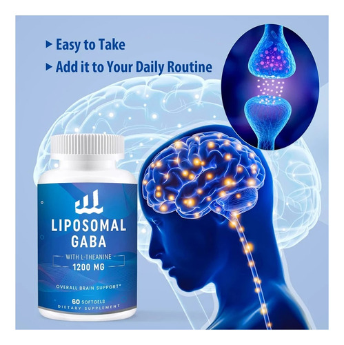 Gaba Liposomal 1000mg Maxima Absorcion Descanso Sueño Dormi