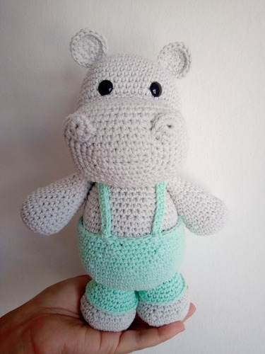 Hipopótamo Tejido A Crochet Animales  Amigurumi