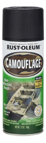 Aerosol Camouflage Color Negro Rust Oleum 430 Ml Disom