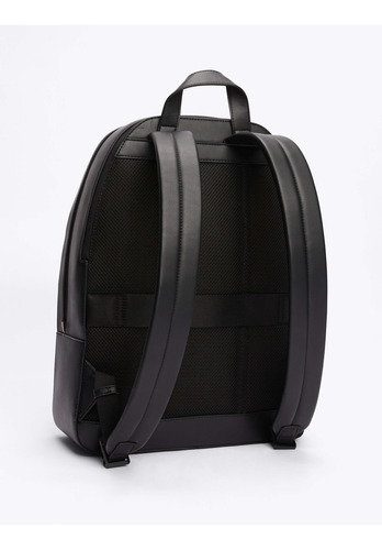 Mochila Negra Tommy Hilfiger Con Monogramas Th De Hombre