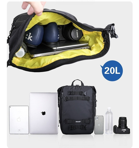 Imagen 2 de 10 de Mochila Maleta Impermeable Moto 20 Litros Modular