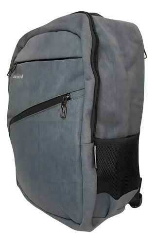 Mochila Universitaria Con Porta Laptop Golden Star Color Gris Oscuro Diseño De La Tela Liso