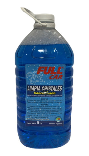 Full Car - Pack X 4 U.- B.  Limpia Cristales Concen. X 5 L 