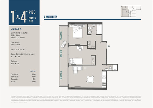 Excelente 3 Amb - Dorm. En Suite - Amplio Balcon  - Lavalleja Park