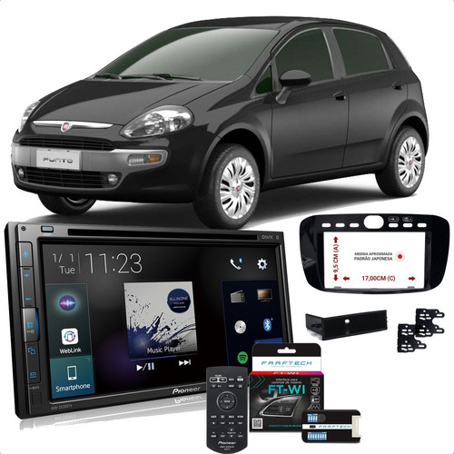 Dvd Pioneer Fiat Punto 2013 Até 2017 Avh-z 5280tv 7 Pol 2din