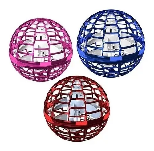 Brinquedos de bola de orbe voador, girador de bumerangue de orbe de  flutuação de rotação de 360 °, brinquedo de bola voadora de luz LED mágica,  bola de drone giratória segura (Vermelho) 