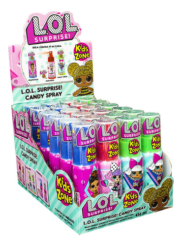 Bala Liquida Doce Lol Surprise Display 24 Un 19ml Crianças