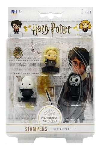 Harry Potter Sellos X3 Personajes De 4cm En Blister -tictoys