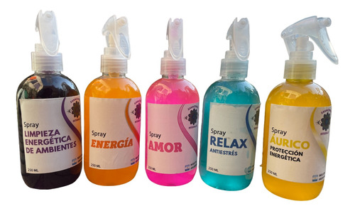 Promo 5 Sprays Áurico-amor-limpieza Energética-relax-energía
