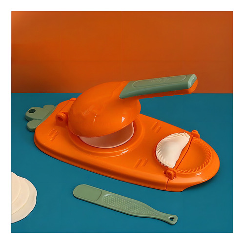 Máquina Portátil De Galletas 2 En 1 Color Naranja