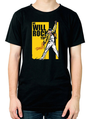 Remera Queen Freddie Mercury We Will Rock You 544 Dtg Minos