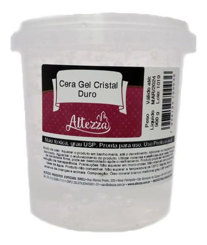 Parafina Cera Gel Cristal Duro 900gr