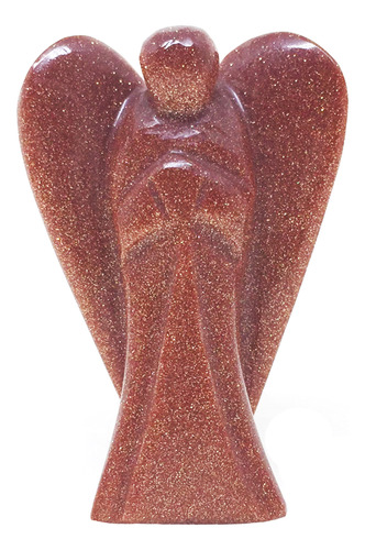 Gemstone Bolsillo Guardian Curacion Angel Tallado Figura, Pi