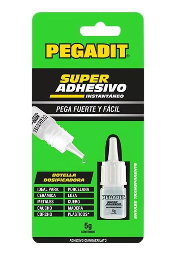 Pegante Instantáneo Liquido 5g Pegadit Afix Multisuperficie