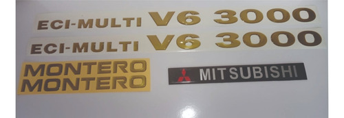 Mitsubishi Montero Pajero V6 3000 Sticker Resinado X 5 Unida