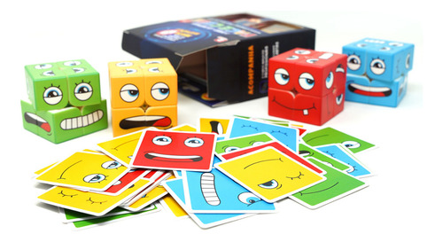  Cuber Brasil Face Cube 2 Cubos Mágicos Personalizados + Baralho 60 Cartas Cor Da Estrutura Colorido