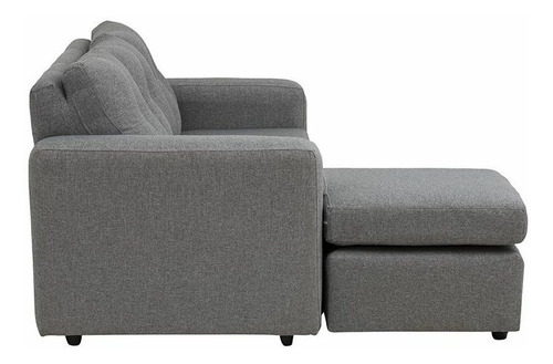 Muebles América Emilia Seccional tela lino color gris