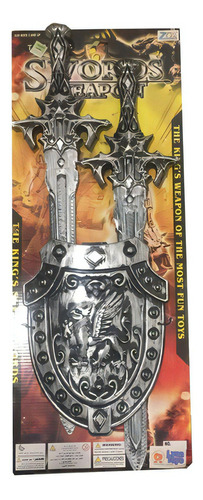 Set De Espadas Y Escudo The Kings Super Swords Lyon Toys Color Gris