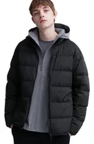Comprar Campera Uniqlo Original Hombre Negra Sin Capucha Corte 3d