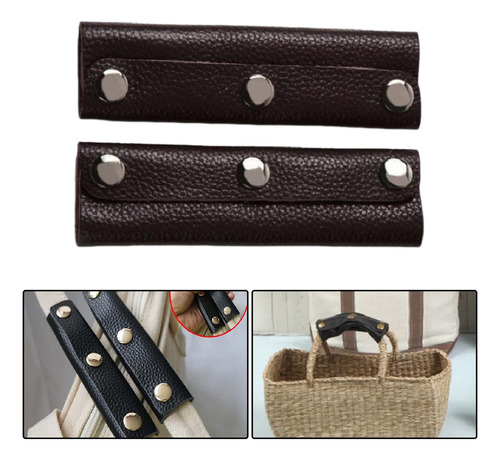 3 X 2x Bolso De Mano De Cuero Cubierta De Envoltura De Asa
